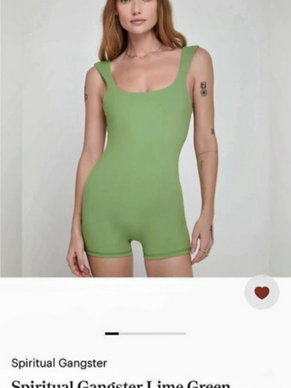 Spiritual Gangster Salem Short Bodysuit Green Romper NWT